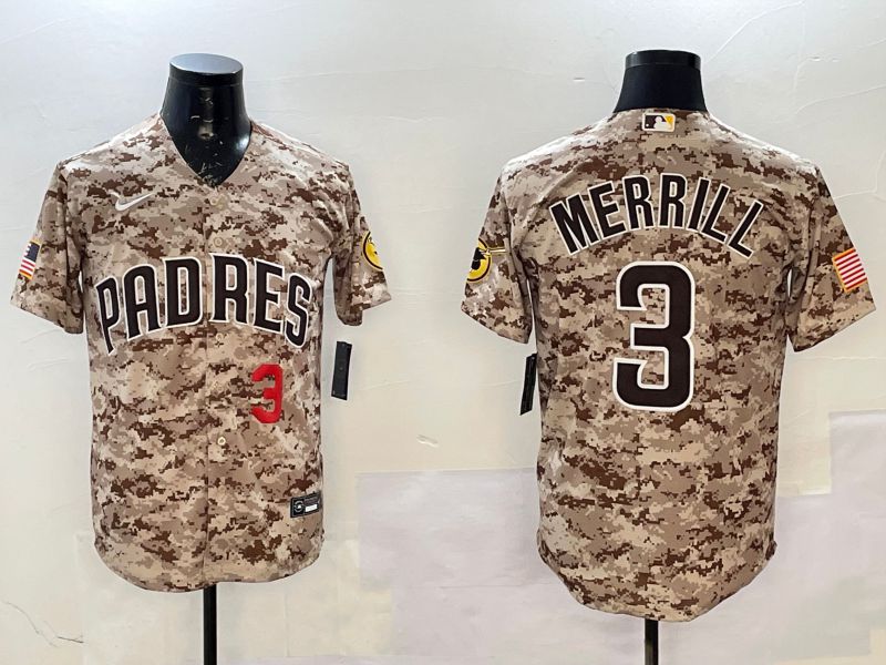 Men San Diego Padres #3 Merrill Camo Game 2025 Nike MLB Jersey style 10->san diego padres->MLB Jersey
